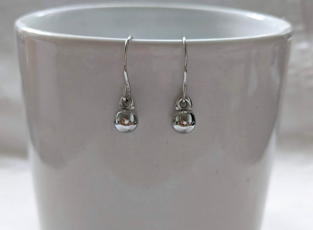 Silver ball earrings | Silver Earrings | Ball drops | minimalist Jewelry