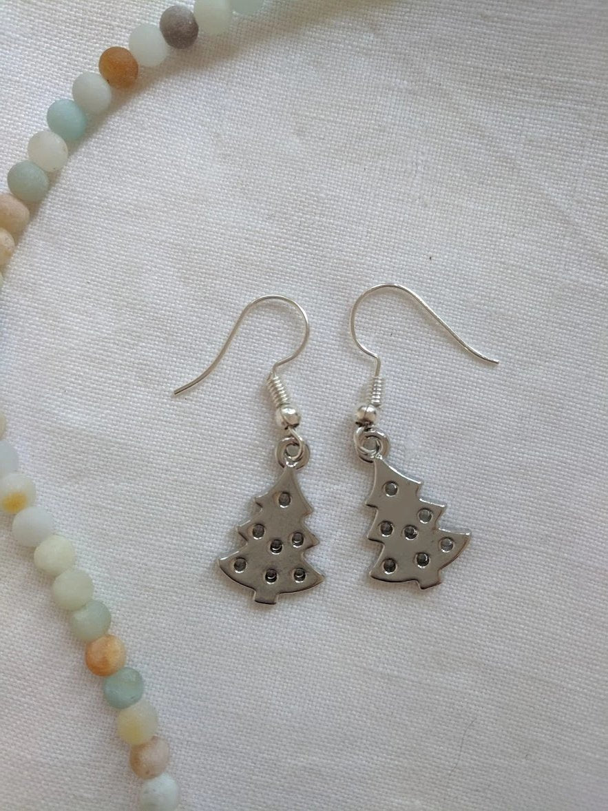 Christmas tree earrings