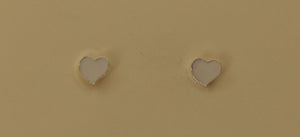 Heart Earrings | White Heart Studs | White Heart Earrings | Heart Studs