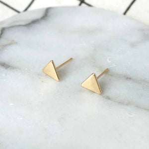 Triangle earrings | triangle studs | Stud Earrings | Silver Studs | Gold Studs | Geometric studs