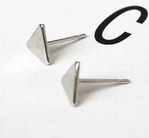 Triangle earrings | triangle studs | Stud Earrings | Silver Studs | Gold Studs | Geometric studs