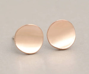 Simple Stud Earrings | Disk Earrings | Silver Gold Rose gold circle Studs | Silver Studs | Circle Studs