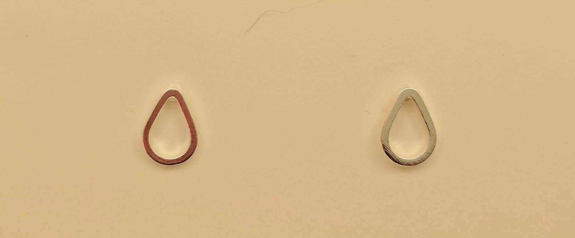 Raindrop earrings | silver, Gold or Rose Gold studs | Teardrop earrings | Minimalist jewelry