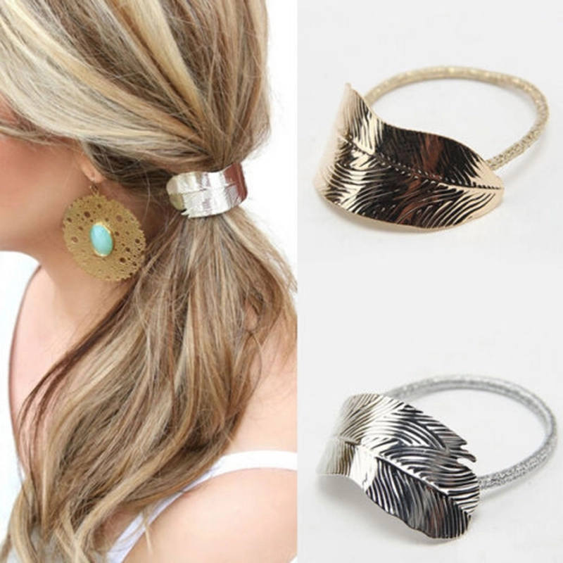 Leaf Hair tie | Metal Hair accessory