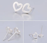 Heart Earrings | Love Heart earrings | Tiny studs | Dainty silver Earrings