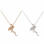 Flamingo Necklace | Silver and Gold Flamingo | Flamingo Jewelry |  Animal Jewelry